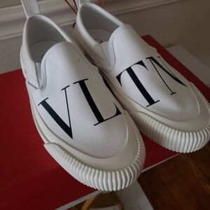 Valentino Garavani White Slip-On Loafers